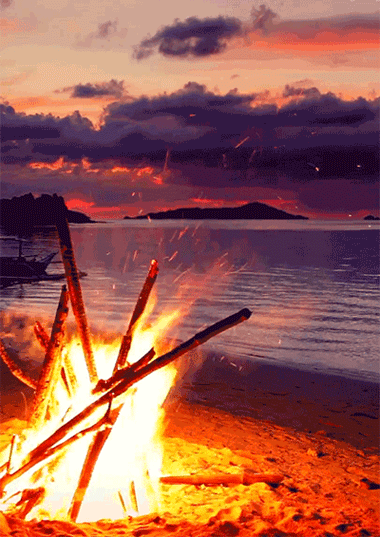 cool-place-fire-beach-relax